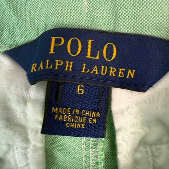 Polo‎ Ralph Lauren Kids Shorts 2 Pack Blue Nautical Flag Green Chino Size 6 - Picture 8 of 9